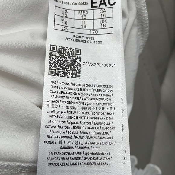 Guess girls white top with lace on Back. NWT - Picture 6 of 6